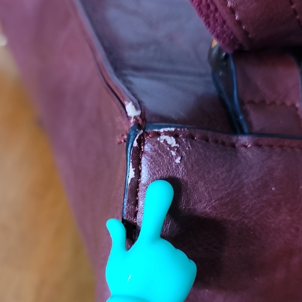 Burgundy Convertible Backpack - Picture 8 of 10